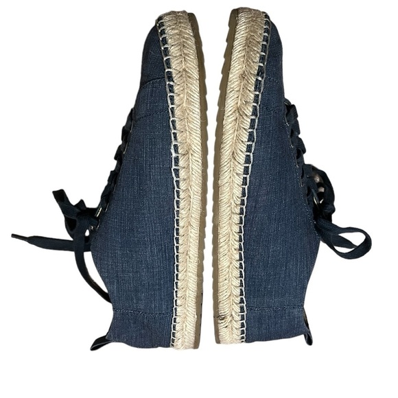 Lafayette 148 New York denim lace up espadrille - Picture 4 of 11